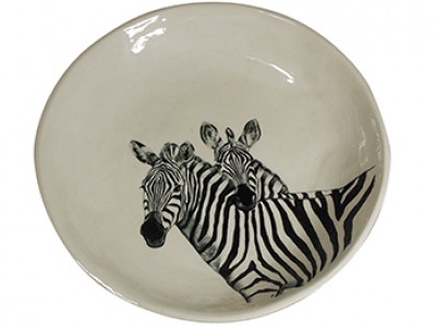 Handmade Ceramic Safari Zebra Bowl